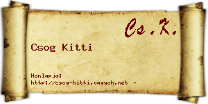 Csog Kitti névjegykártya