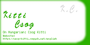 kitti csog business card